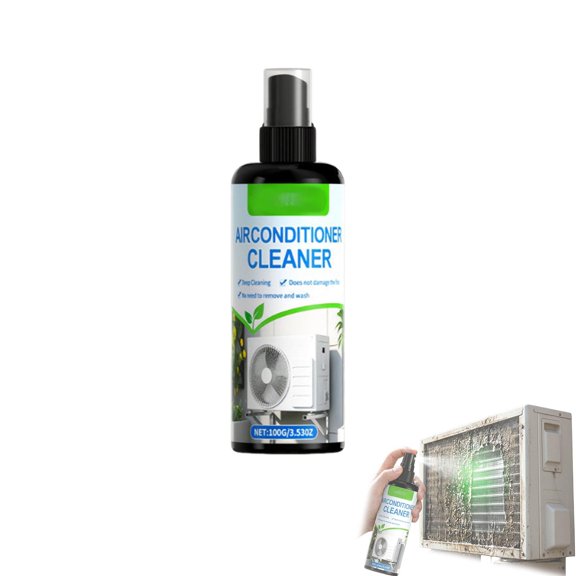 AC & Radiator C leaner , Deep Cleaning AC Coil Cleaner for Indoor Outdoor Units, Radiator Cleaner Removes Dirt & Grime, No Rinse HVAC Cleaning Solution, 100ml