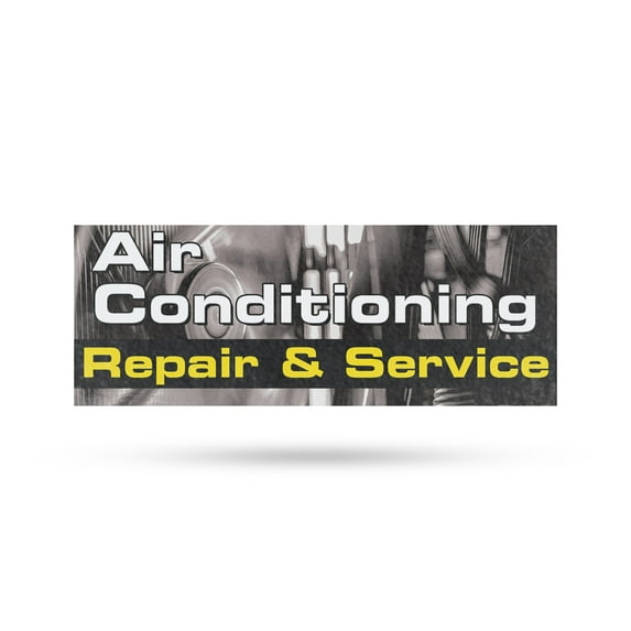 AC Repair & Service Vinyl Decal 24 Inch x 9 Inch Weatherproof Heavy-Duty Adhesive Backing | HVAC Maintenance, Cooling Systems, Heating Repairs | Made in USA