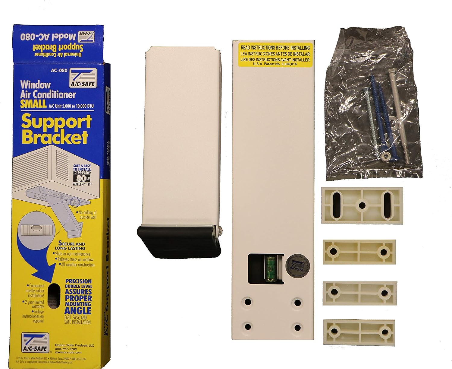 ACSafe C Safe Universal LightDuty Air Conditioner Bracket for ACs up to 80lbs to Protect and