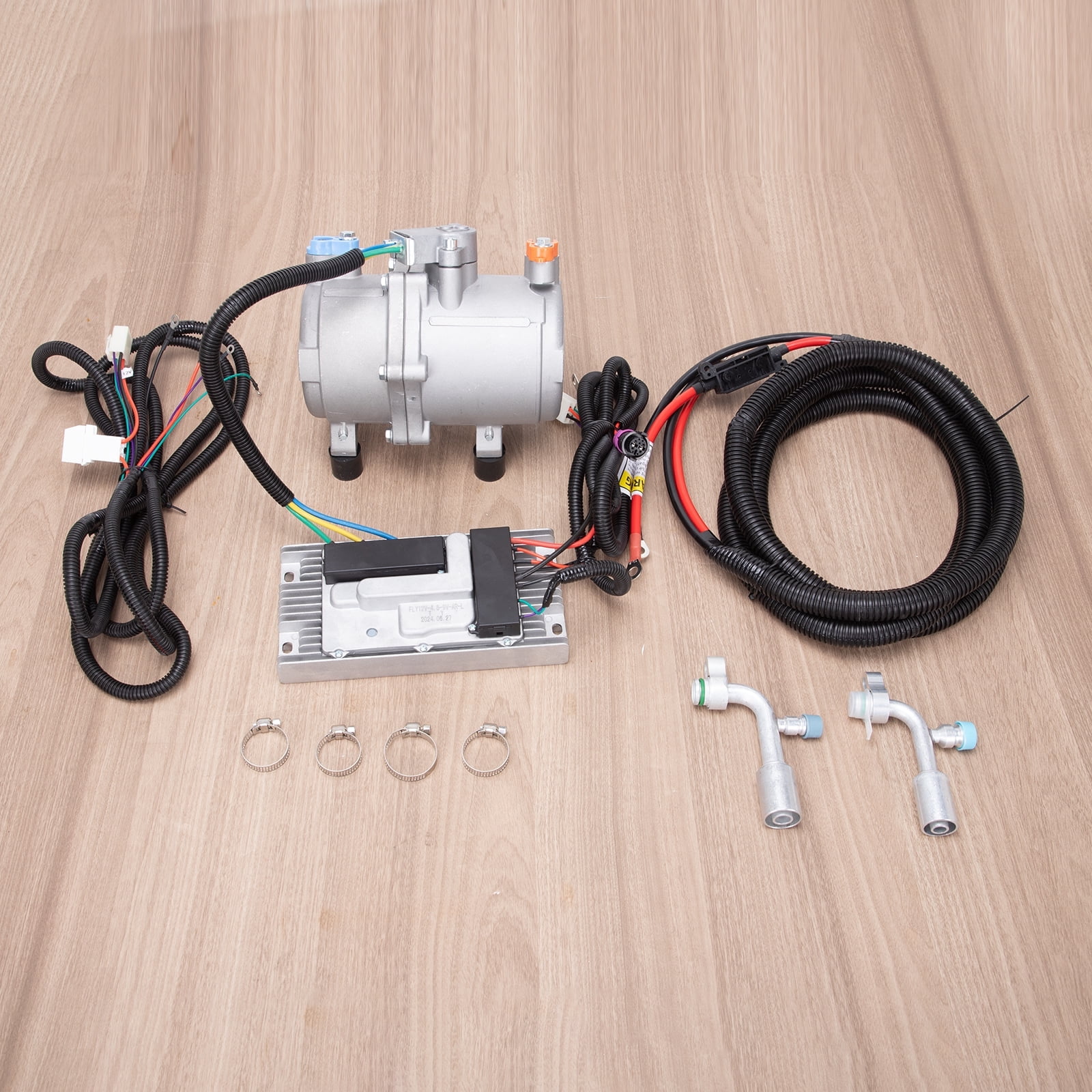 AC Scroll Compressor 12V Electric Car Air Conditioner Compressor Kit Universal