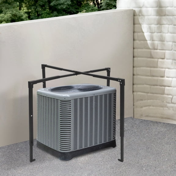 AC Security Cage, Adjustable 25-44 Inch Air Conditioner Outdoor Unit Guard, Black, Protection Cage for AC Condenser