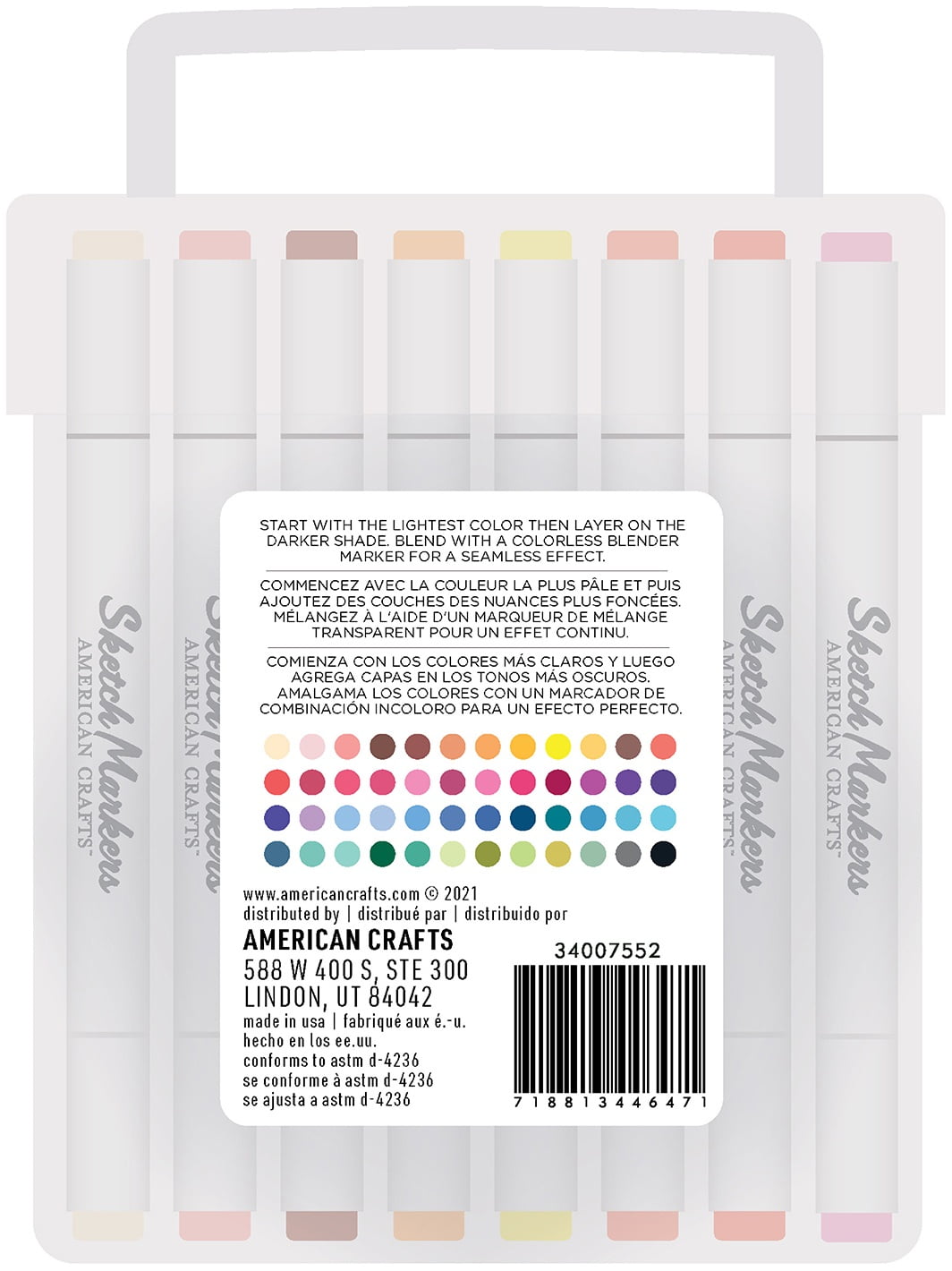 AC Sketch Markers Dual-Tip Alcohol Markers 48/Pkg-Assorted Colors