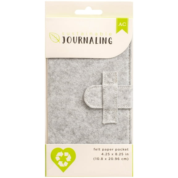 AC Sustainable Journaling Felt Paper Pocket 4.25"X8.25"-
