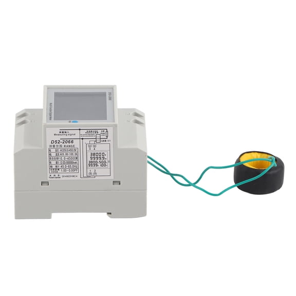 AC Voltage Current Power Meter Rail Type Monitor LCD Ammeter Voltmeter Multimeter D522066 250450V 030000W