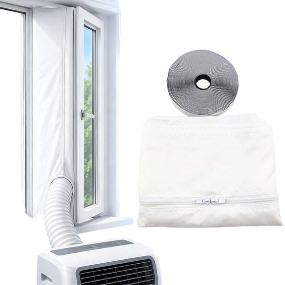 AC Window Seal Kit, Casement Window Vent Seal for Portable Air Conditioner & Ventilation Systems, AC Sealing Cloth