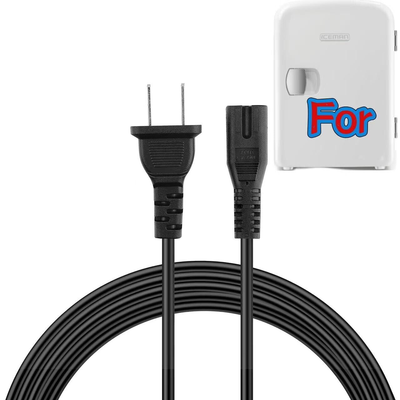 Replacement Power Cable For Mini Fridge - Compatible With Cooluli, Chefman, Uber Appliance Coolers