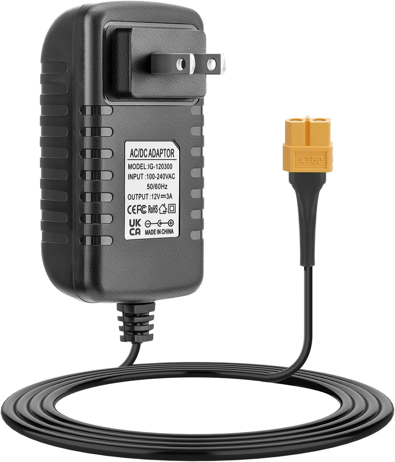 AC to DC Power Adapter 12V 3A XT60 Plug for RC LiPo y Charger Balance Charger Like UP-S6 Charger