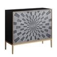 thumbnail image 1 of AC00200 - Console Table, Black, Gray & Brass Finish - Quilla, 1 of 9