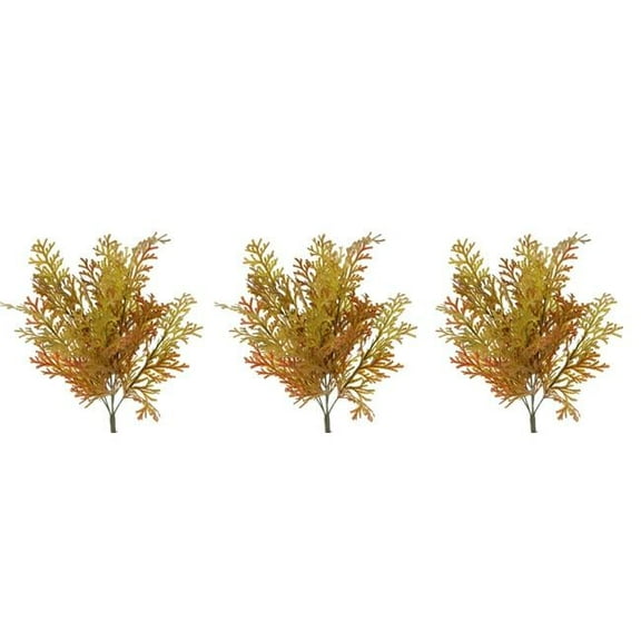 AC006-RD-CM-1 20 in. Faux Fern Bush Fall Autumn Decoration