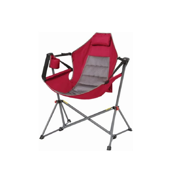 AC10098 Outdoor Lounge Reclining Swing Lounger Camp Chair Jester Red Walmart