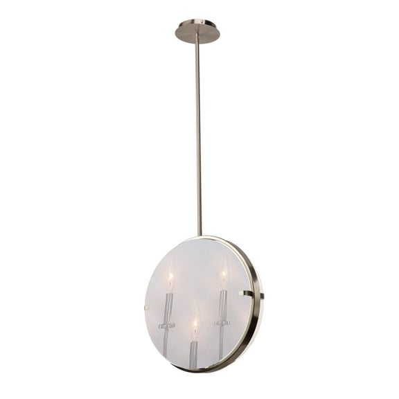 AC10303SN-Artcraft Lighting-Harbor Point-Three Light Pendant-4 Inches Wide by 15 Inches High-Satin Nickel Finish