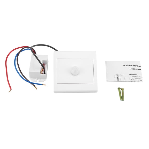 AC110-240V Human Body Infrared Motion Sensor Smart Light Switch, P006-MB Model