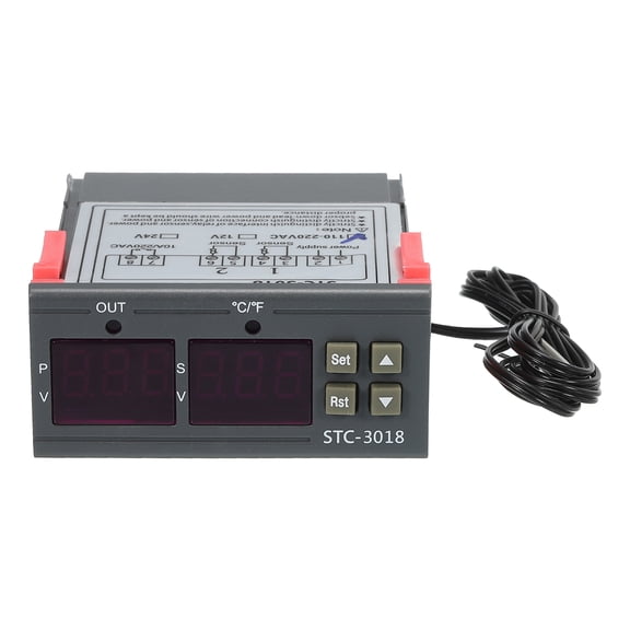 AC110220V LED Digital Temperature Controller Thermostat Heating Cooling 50 to 120C STC3018 Relay Output