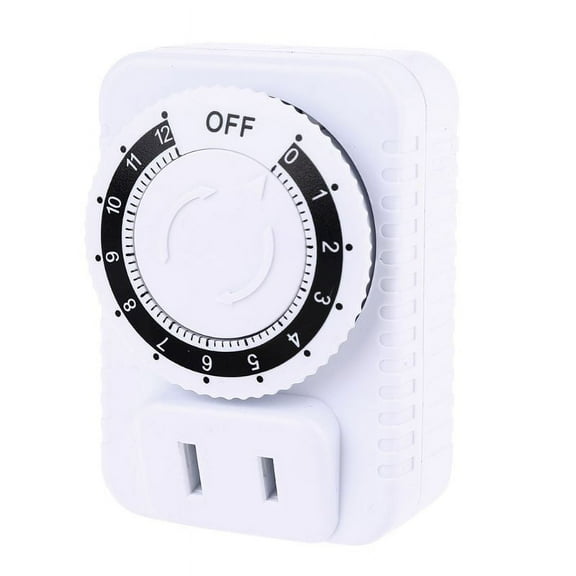 AC110V 12 Hour Mechanical Switches Timer Socket for Home Appliances Control Motorcycles Charging Timer US Plug Plastic