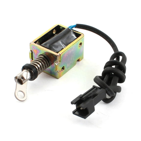 AC110V 3mm 500g Open Frame Pull Solenoid Electromagnet w Male SM 2Pin Plug