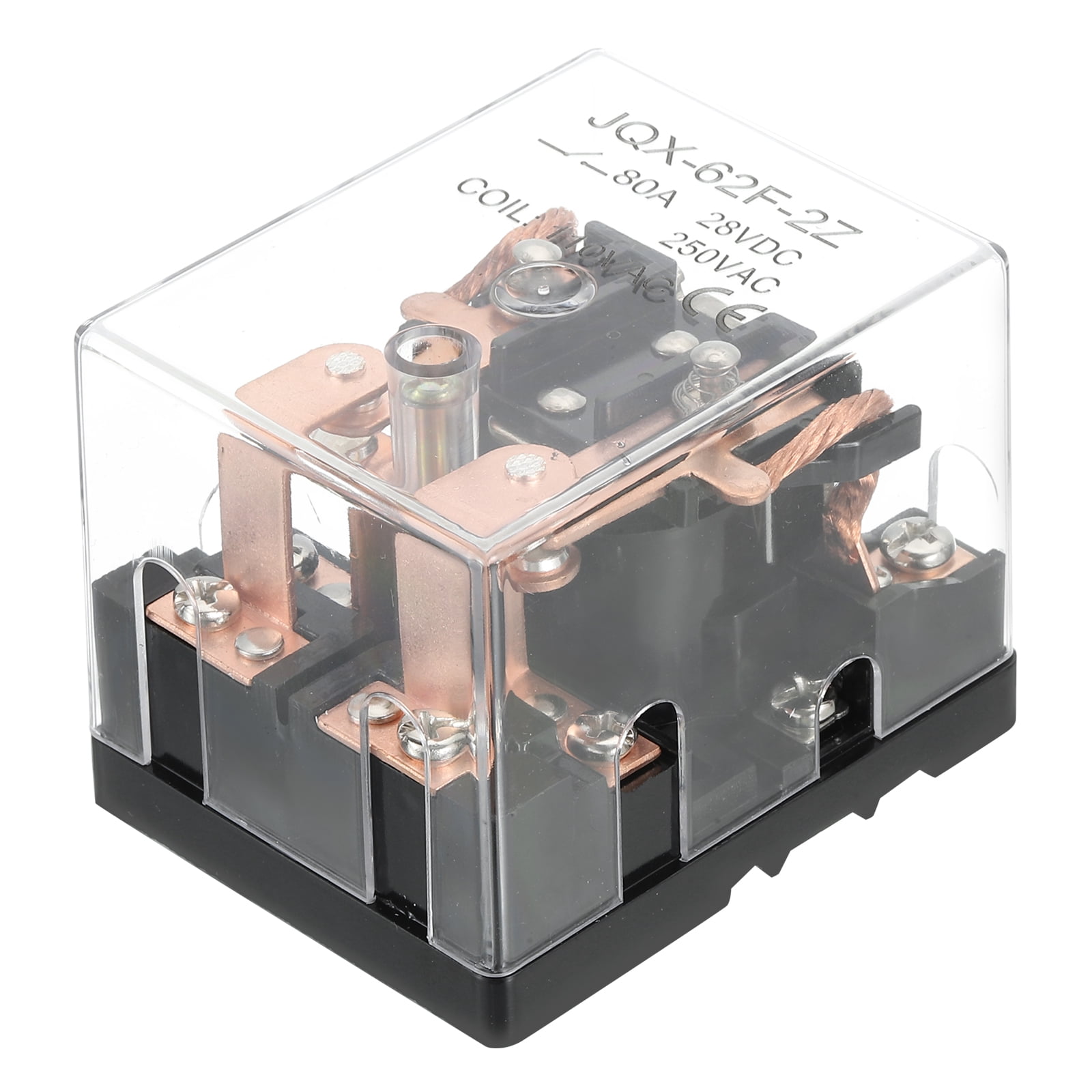 AC110V 80A Electromagnetic Relay, High Power Relay DPDT 2NO 2NC 8 Terminals Din Rail Mounting