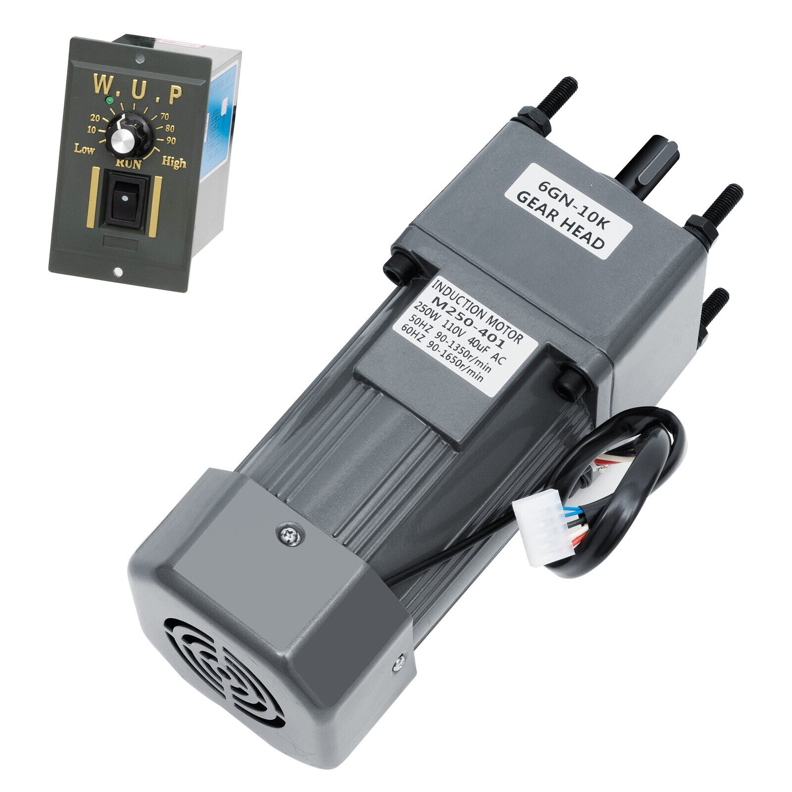 AC110V Grey Geared AV Motor 135 RPM Single-phase Gearmotors W/ Speed ...