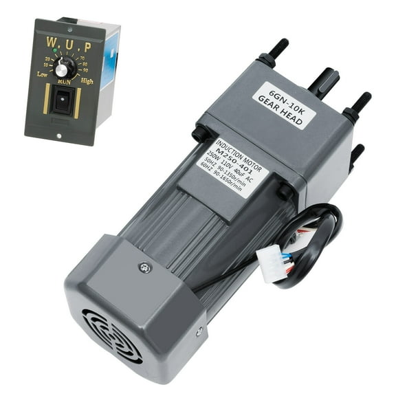 AC110V Grey Geared AV Motor 135 RPM Single-phase Gearmotors W/ Speed Controller