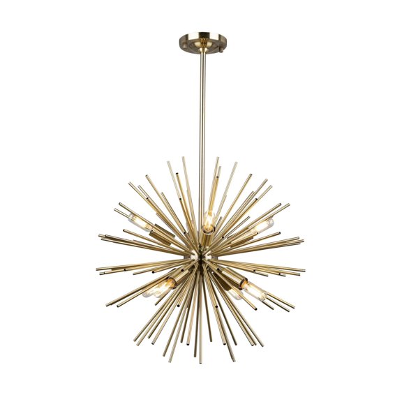 AC11443 Artcraft Lighting Sunburst - 8 Light Chandelier-Satin Brass Finish