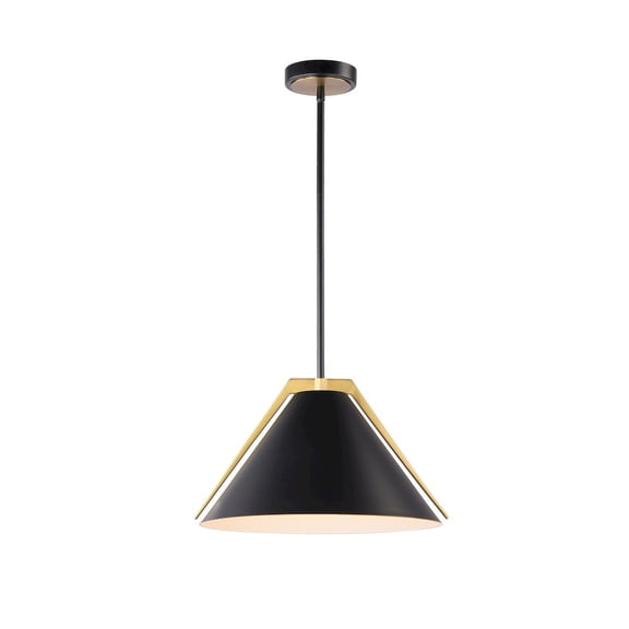 Artcraft Lighting Baltic Collection 1Light Pendant Black and Brushed Brass