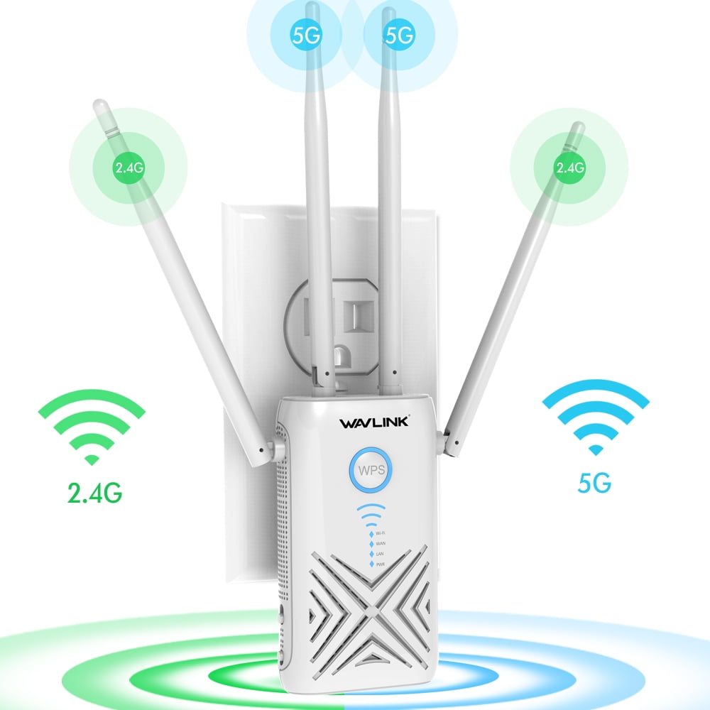 AC1200 Dual Band Gigabit WiFi Range Extender WiFi Repeater With Dual ...