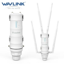 AC1200 Long Range Outdoor WiFi Extender, Dual Band 2.4+5G 1200Mbps 802.11AC Outside PoE Access Point (AP)/Wireless Repeater/Mesh Signal Booster Internet Amplifier with 4 Antennas