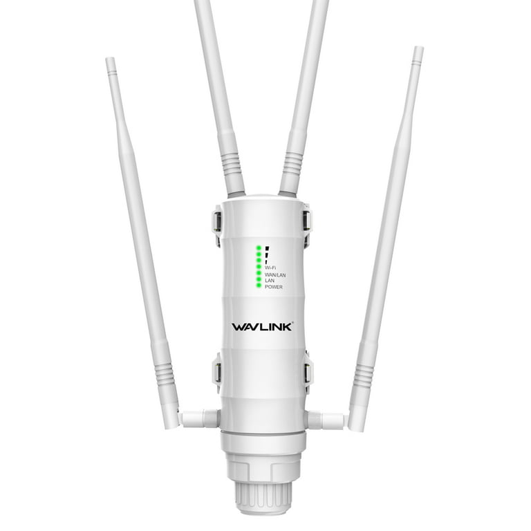 Wolk Demon Play ziekenhuis AC1200 Long Range Outdoor WiFi Extender Signal Booster in 4 High Gain  Antennas, Dual Band 2.4+5G 1200Mbps 802.11AC PoE Access Point  (AP)/Router/Wireless Repeater Internet Amplifier - Walmart.com