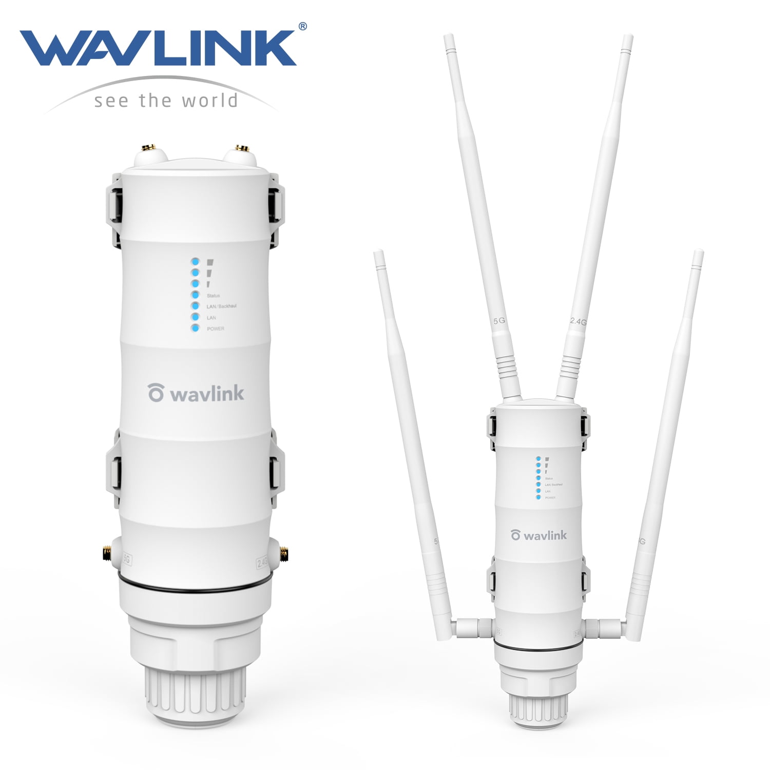 AC1200 Wifi Router, Dual Band 1200Mbps Weatherproof Wireless Router with PoE Signal Booster for Home