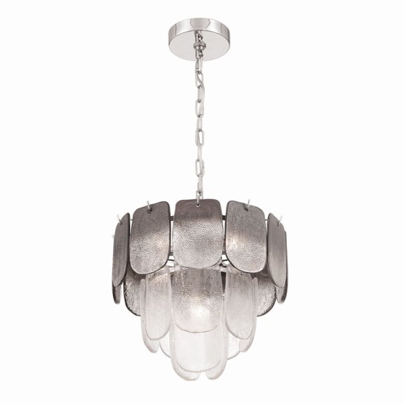 AC12051CS Artcraft Lighting Bianca - 5 Light Pendant-12.75 Inch Tall and 15.75 Inch Wide-Polished Nickel Finish-crystallinesmoke Glass Color