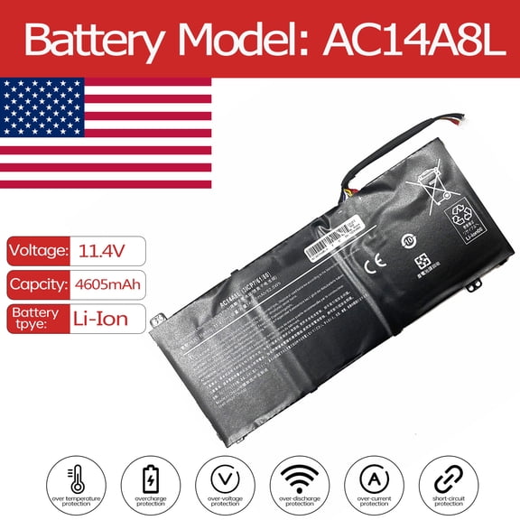 AC14A8L Battery for Acer Aspire Nitro VN7-792G-74Q4 VN7-792G-74S0 VN7-792G-75C9 VN7-792G-73X4 VN7-792G-74CN VN7-792G-75DU VN7-792G-733R VN7-792G-738T VN7-792G-75TH VN7-792G-72R6 VN7-792G-72SW