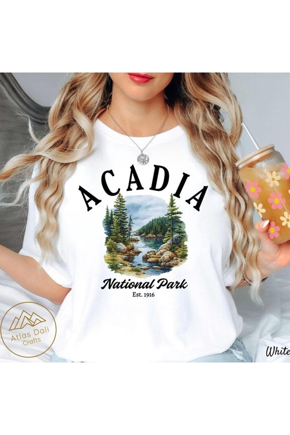 AC1Adia National Park T-S1Hirt, Vintage Maine Coastline S1Hirt, Forest Nature Lover Gift, Hiking Top, AC1Adia Sweater, Maine T1EE, UniS1ex