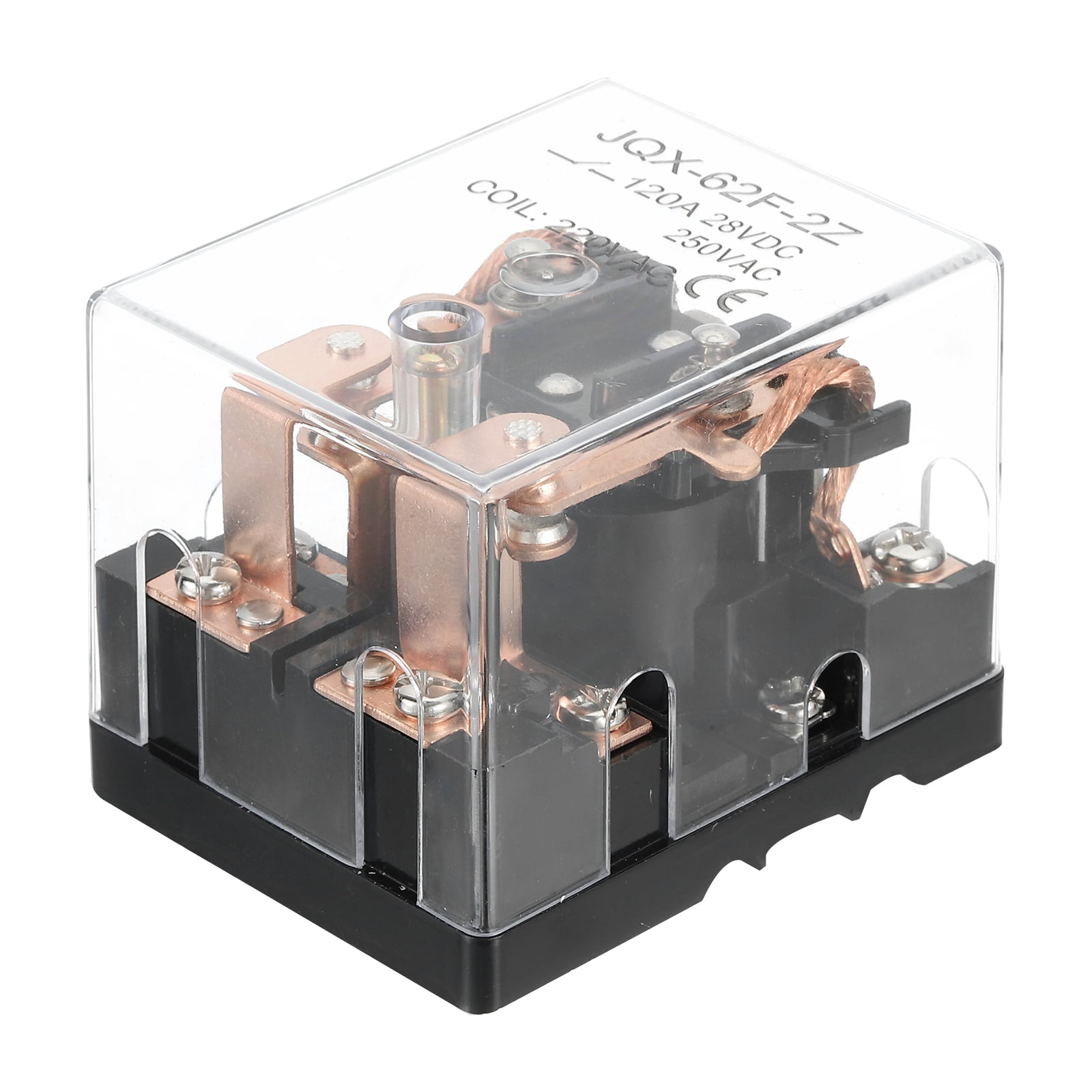 AC220V 120A Electromagnetic Relay, High Power Relay DPDT 2NO 2NC 8 Terminals Din Rail Mounting
