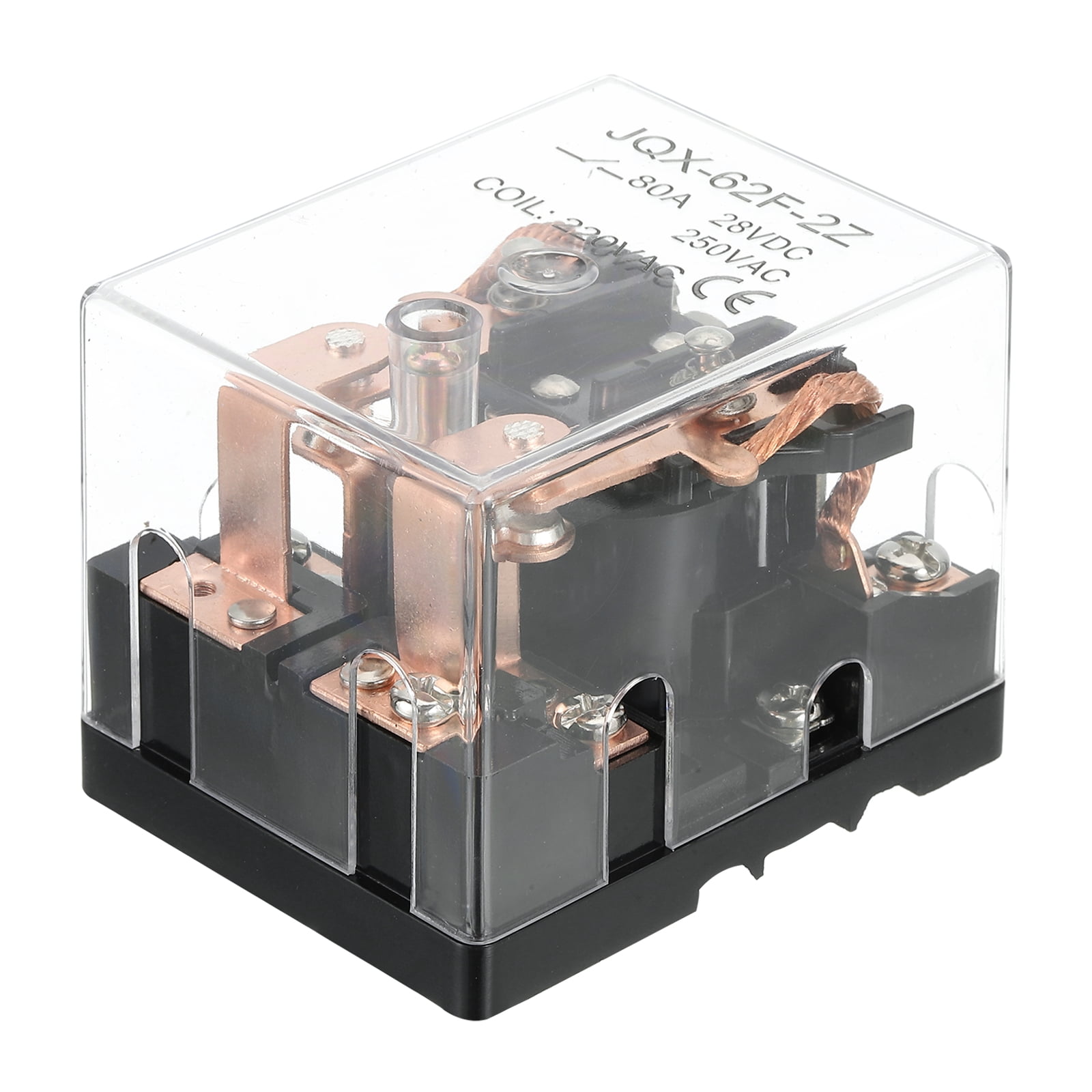 AC220V 80A Electromagnetic Relay, High Power Relay DPDT 2NO 2NC 8 Terminals Din Rail Mounting