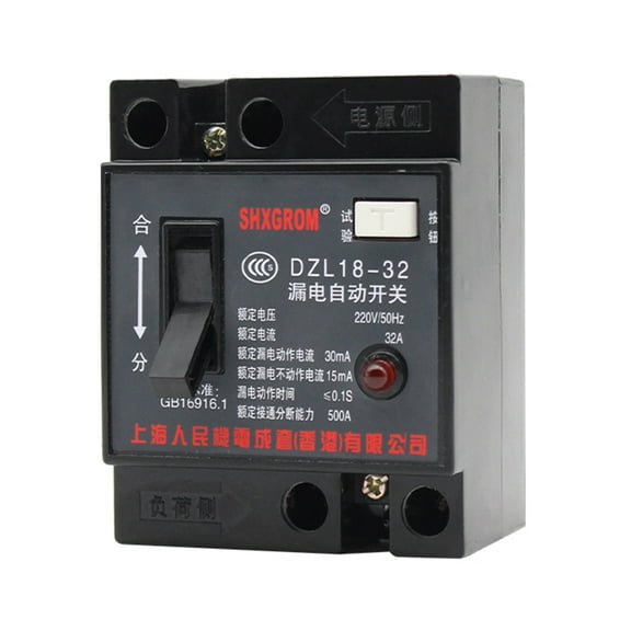 AC220V Leakage Protector RCBO Overload Short Circuit 32A Residual Current Circuit Breaker Switches
