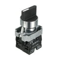 thumbnail image 1 of AC240V/3A 2NO DPST 4 Terminal Top Selector Self-Locking Rotary Switch, 1 of 1