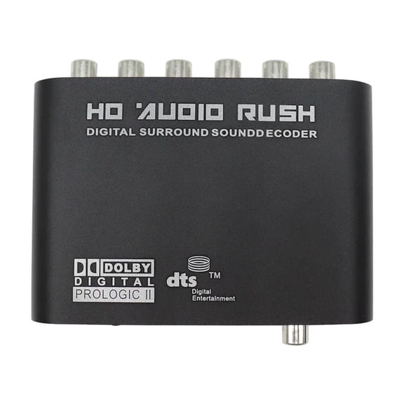 AC3 Audio Digital to Analog 5.1 Channel Stereo DAC Converter Optical SPDIF Coaxial AUX 3.5mm to 6 RCA Decoder Amplifier