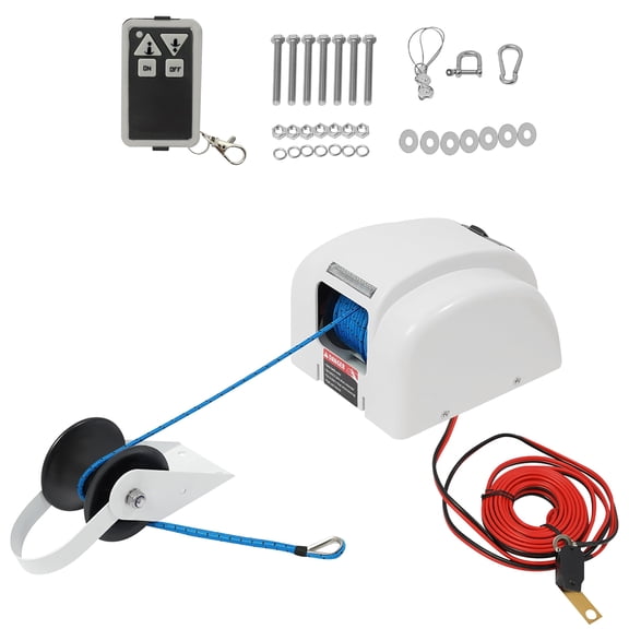 AC45 Electric Anchoring Winch Automatic Marine Windlass Horizontal Design Metal Construction For Small Yachts And Boats