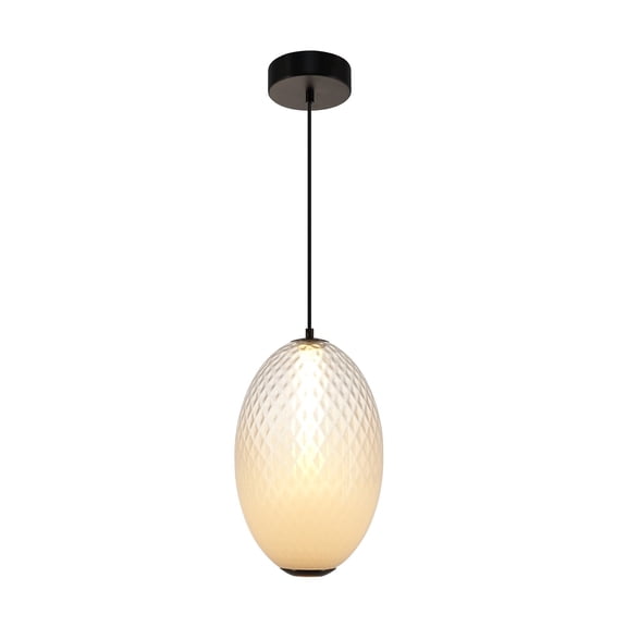 AC6941WH Artcraft Lighting Celeste - 19W 1 LED Pendant-16.5 Inch Tall and 9.8 Inch Wide-Gunmetal Finish-White Ombre Glass Color