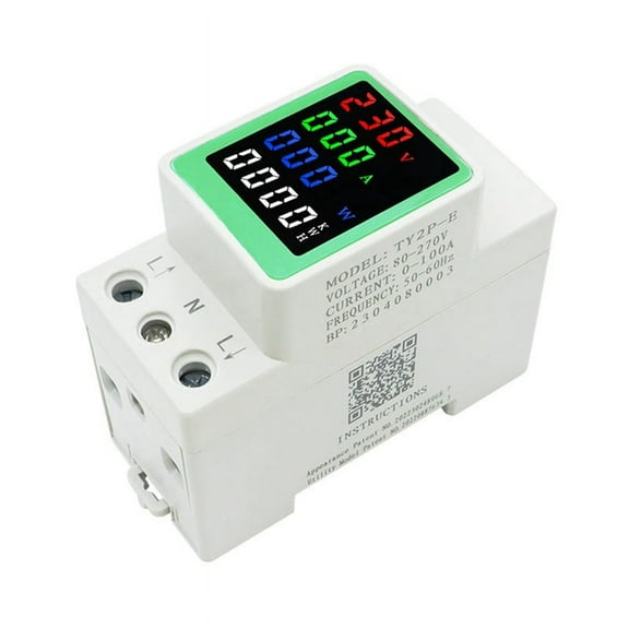 AC80-270V 110V 220V 100A Voltage Current KWH Electric Energy Monitor Meter VOLT AMP Voltmeter Ammeter Wattmeter Din Rail