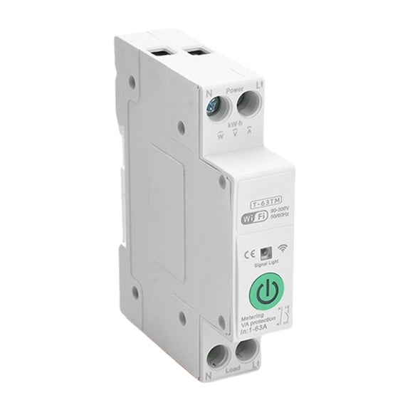 AC90-300V WiFiSmart Circuit Breaker over Current Under Voltage Protection Power Metering Wireless RemoteControl Switch,B