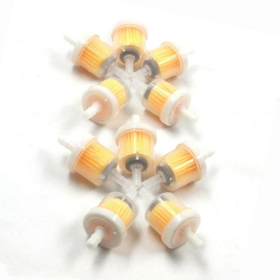 ACA 10Pcs 1/4" Inline Fuel Filter for John Deere Briggs & Stratton Lawn Mower Snowmobiles Generators Engines