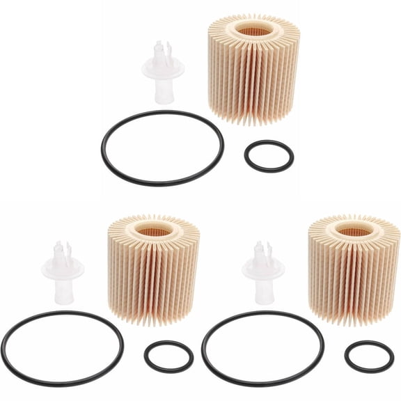 ACA 3Sets 04152YZZA1 Oil Filter Element for Avalon 3.5L 2005-2020 Highlander 2.7L 2009-2019 GS300 2.0L 2018-2019 Replaces CH9972 PS-7020