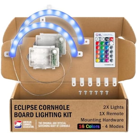 ACA Eclipse LED Cornhole Lights for Hole 16 Colors 4 Modes 2 Pack 1 Remote$$Tools & Hardware Other