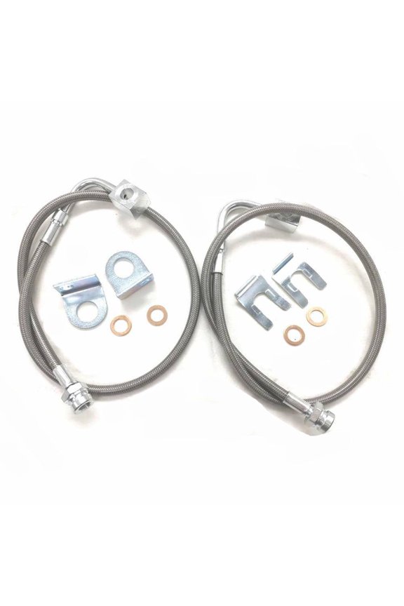 Extended Rear Stainless Brake Lines 89708 for Jeep Wrangler JK 2007-2018 4-6" of Lift