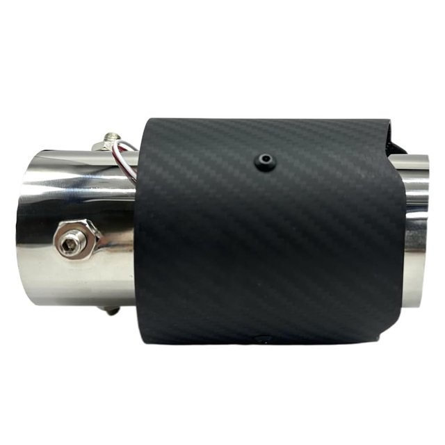 ACA Universal Tail Throat Exhaust Muffler Tip Blue LED Carbon Fiber for