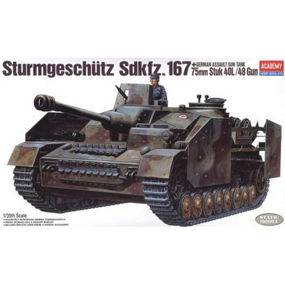ACA13235 1:35 Academy Sturmgeschultz Sd.Kfz.167 75mm STuK 40L/48 Gun Model KIT