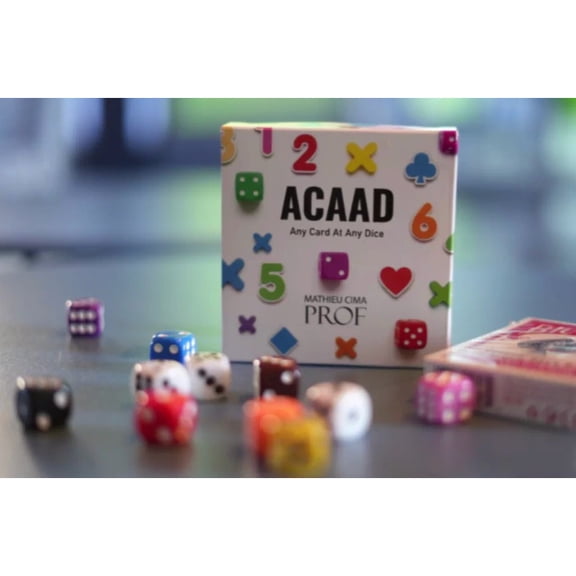 ACAAD Any Card At Any Dice Magic Trick Automatic Prediction Card Transformation Mentalism Mind Reading Prop Interactive Close Up