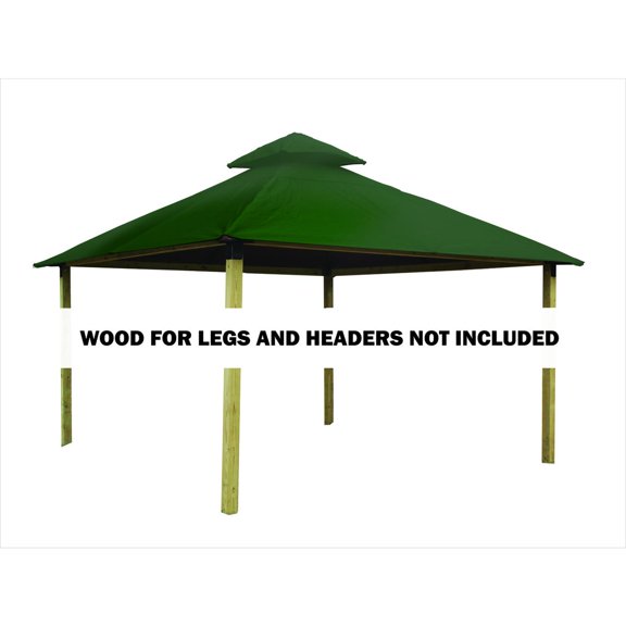 ACACIA 12 ft. sq. Gazebo Roof Framing and Mounting Kit Green