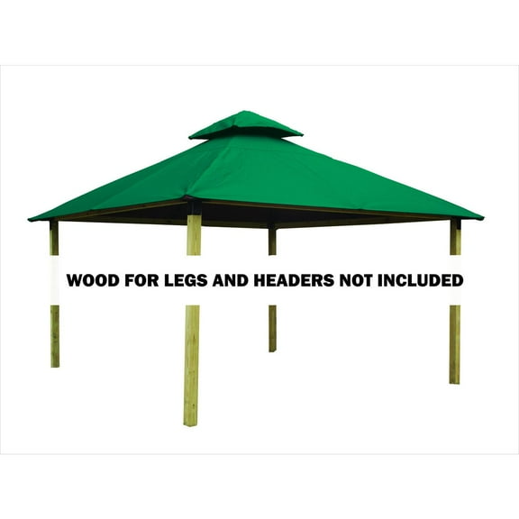 ACACIA 12 ft. sq.  Gazebo Roof Framing and Mounting Kit Teal