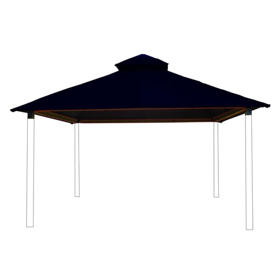 ACACIA AGOK12- CAPTAIN NAVY 12 sq. ft. Gazebo Roof Framing & Mounting Kit with Captain Navy Outdura Canopy